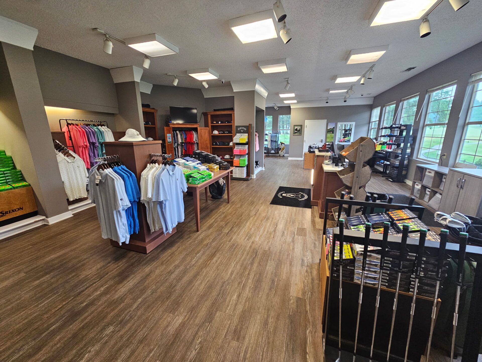 Penderbrook Golf Club golf shop apparel display