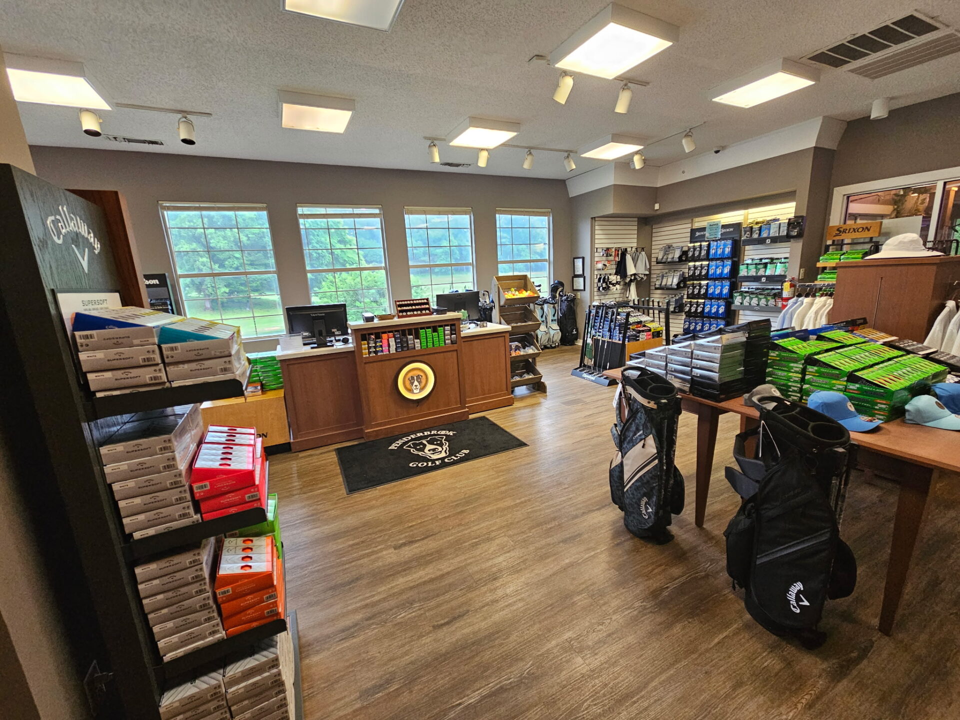 Penderbrook Golf Club golf shop merchandise display