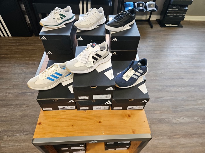 Adidas golf shoes available in the Penderbrook Golf Shop