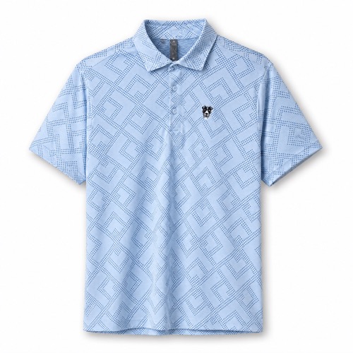 Penderbrook Golf Club light blue Adidas performance polo with logo