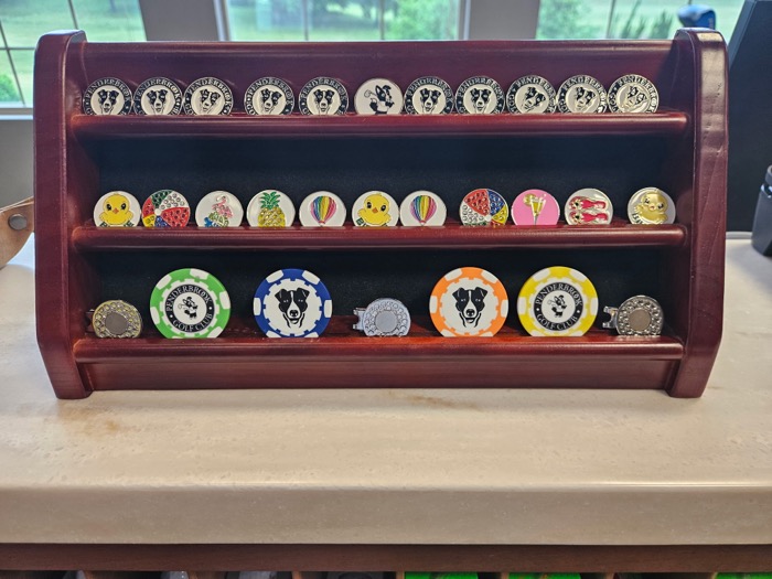 Penderbrook Golf Club ball markers available in the golf shop
