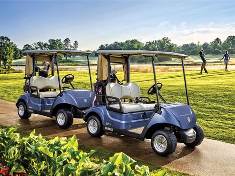 New Yamaha golf carts lined up at Penderbrook Golf Club